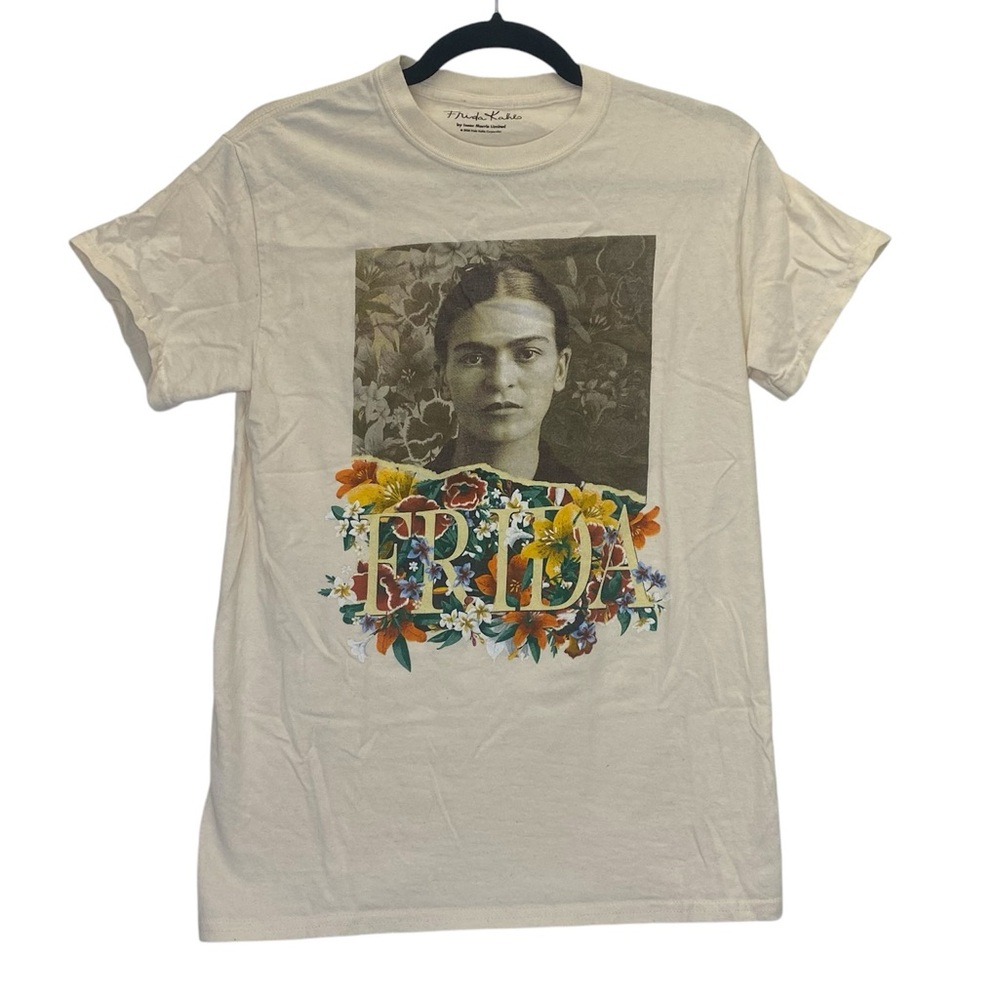 Frida Kahlo Artist with Flowers by Isaac Morris Limited Graphic T-Shirt